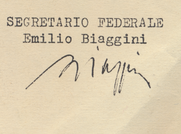 Emilio Biaggini, 1936