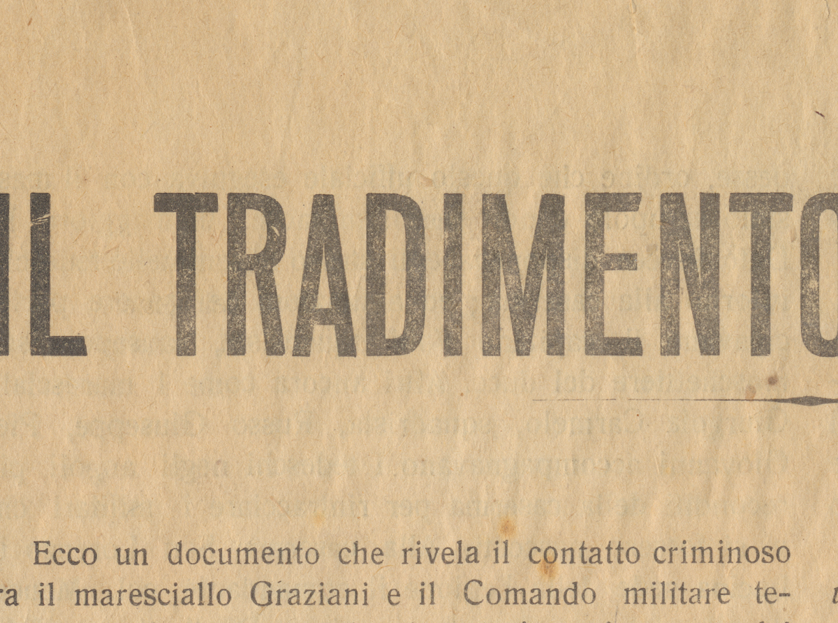 Il tradimento di Graziani, dal Risorgimento Liberale, 1944