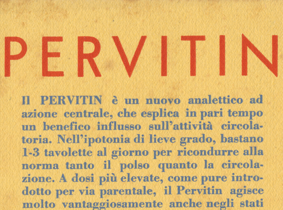 Pervitin, G. Gulì. 1941