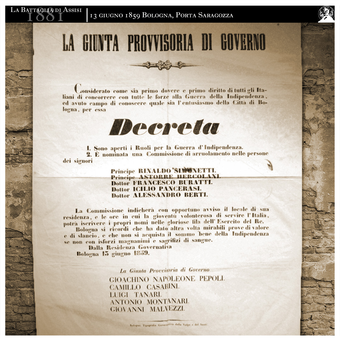 1859 - 15 giugno Bologna, manifesto