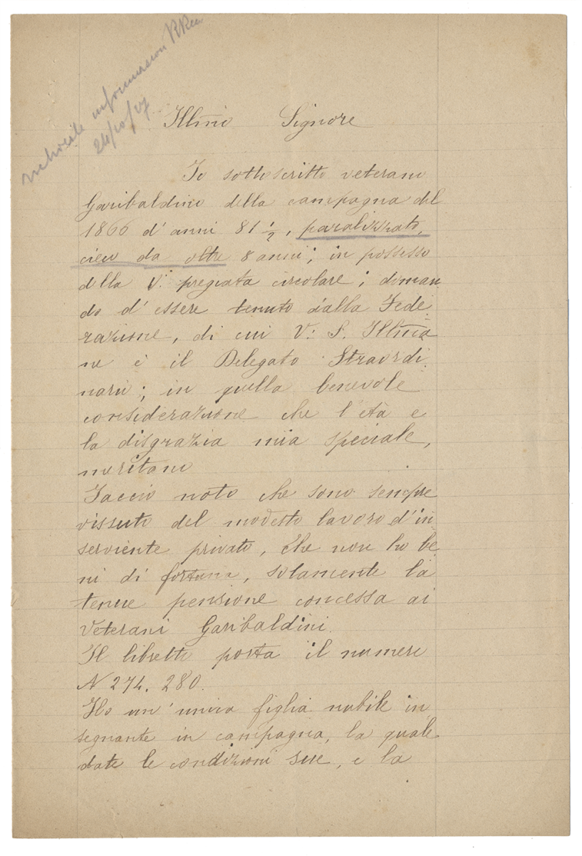 Della Casa Carlo, lettera, 1927 a