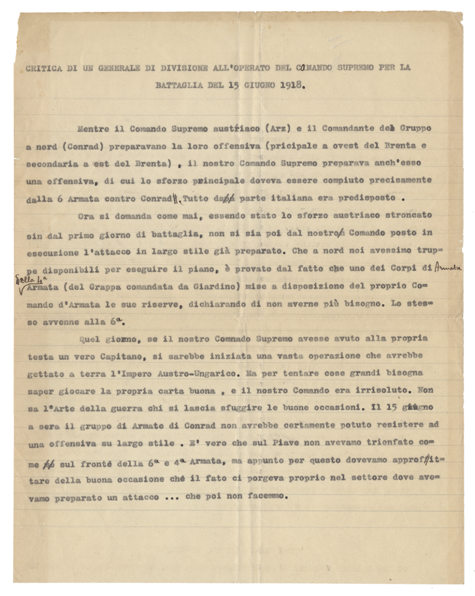 Eugenio Graziosi, questione Monti, 1931