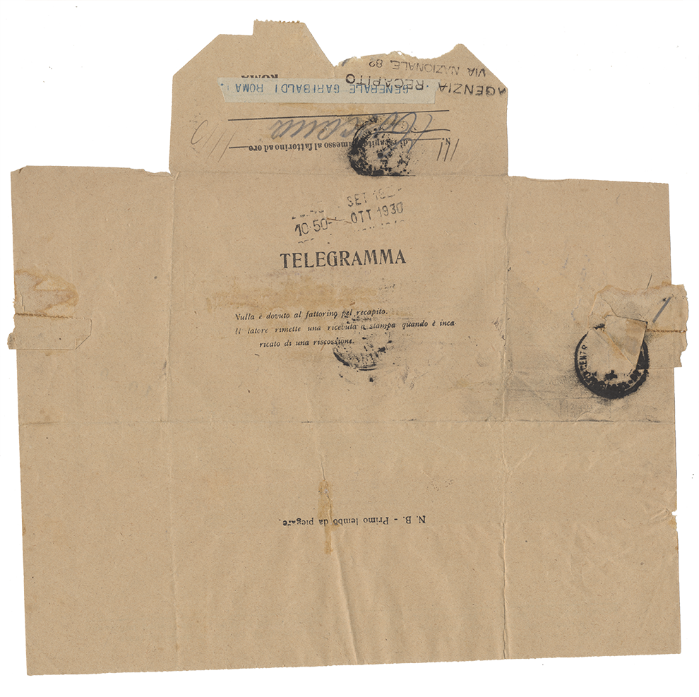 1940, Famiglia  Meneghini Pietro, telegramma b
