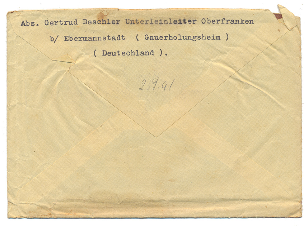 Gertrud Deschler, Unterleinleiter, 2 9 1941 busta 