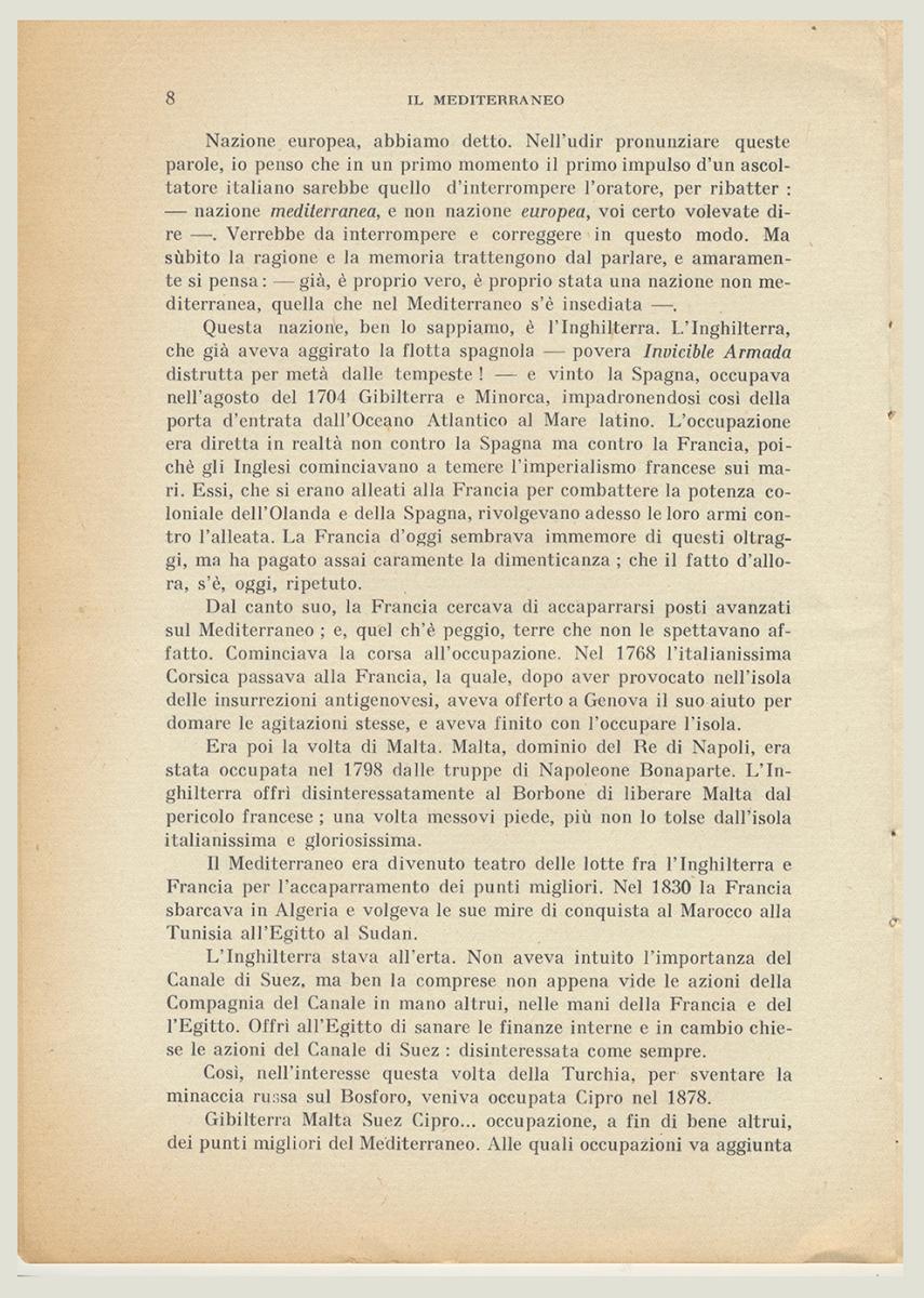 Vera Bova, Il Mediterraneo,1941