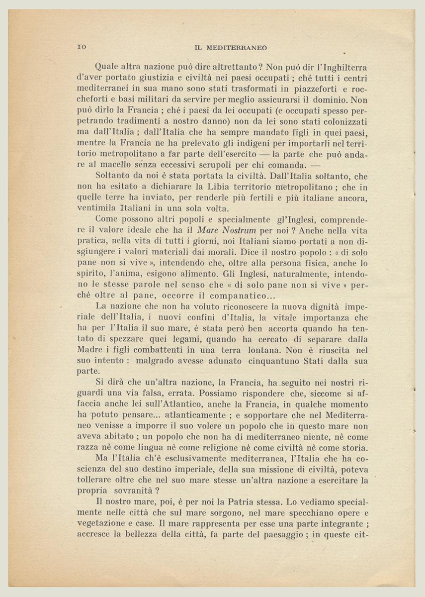 Vera Bova, Il Mediterraneo,1941