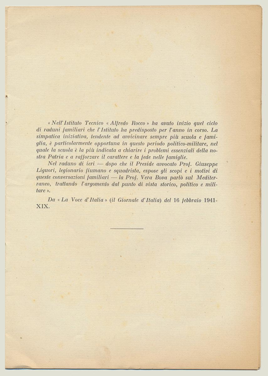 Vera Bova, Il Mediterraneo,1941