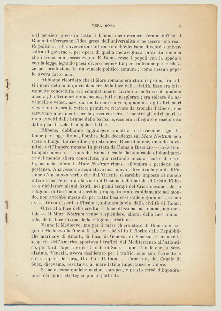 Vera Bova, Il Mediterraneo,1941