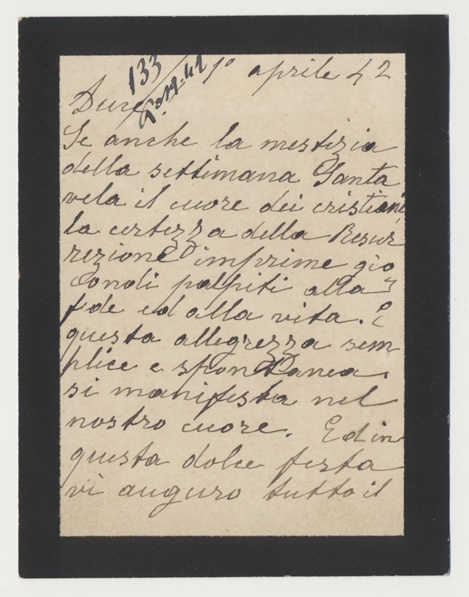 Lettera inviata al Capo del Governo Benito Mussolini, 1942