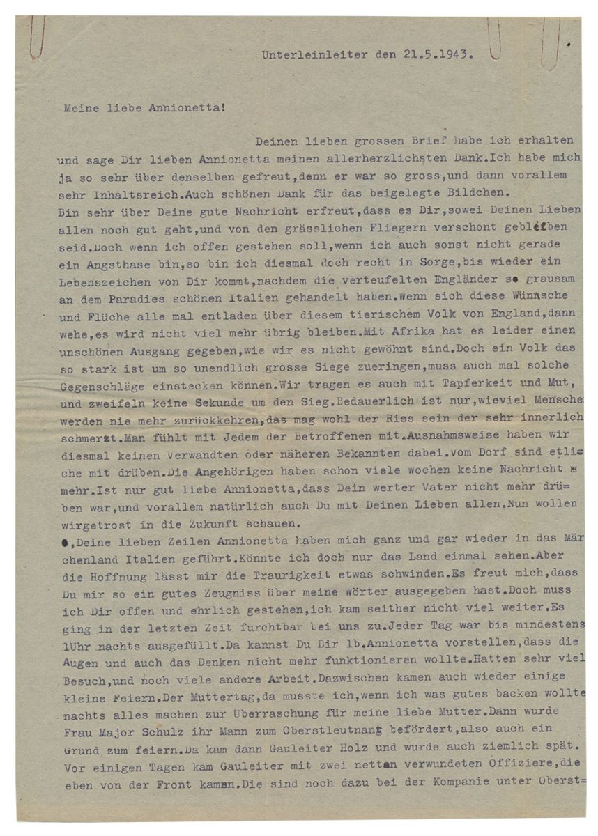 Gertrud Deschler. 21 maggio 1943