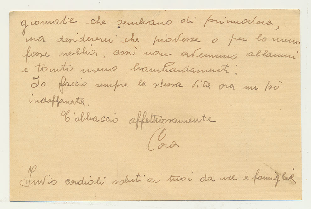 Cora Cesari. 16 gennaio 1944